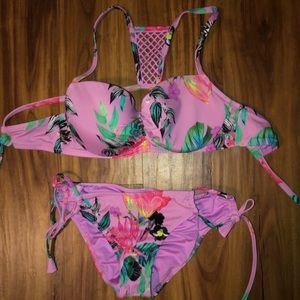 🌺Shade & Shore Pink Floral Print Bikini